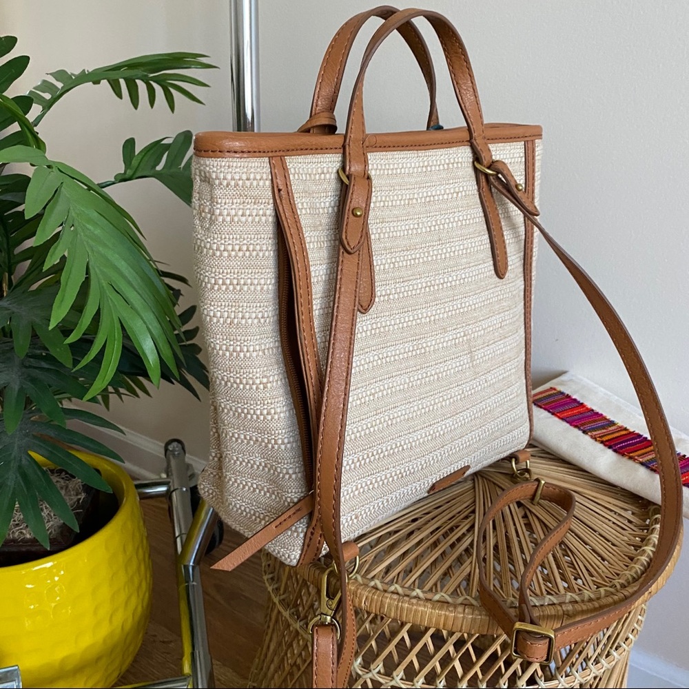 FOSSIL Camilla Boho Convertible Woven Backpack - Picture 12 of 14